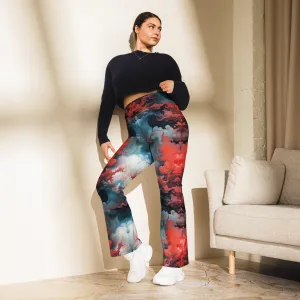 Flare Leggings Ethereal Crimson Flow