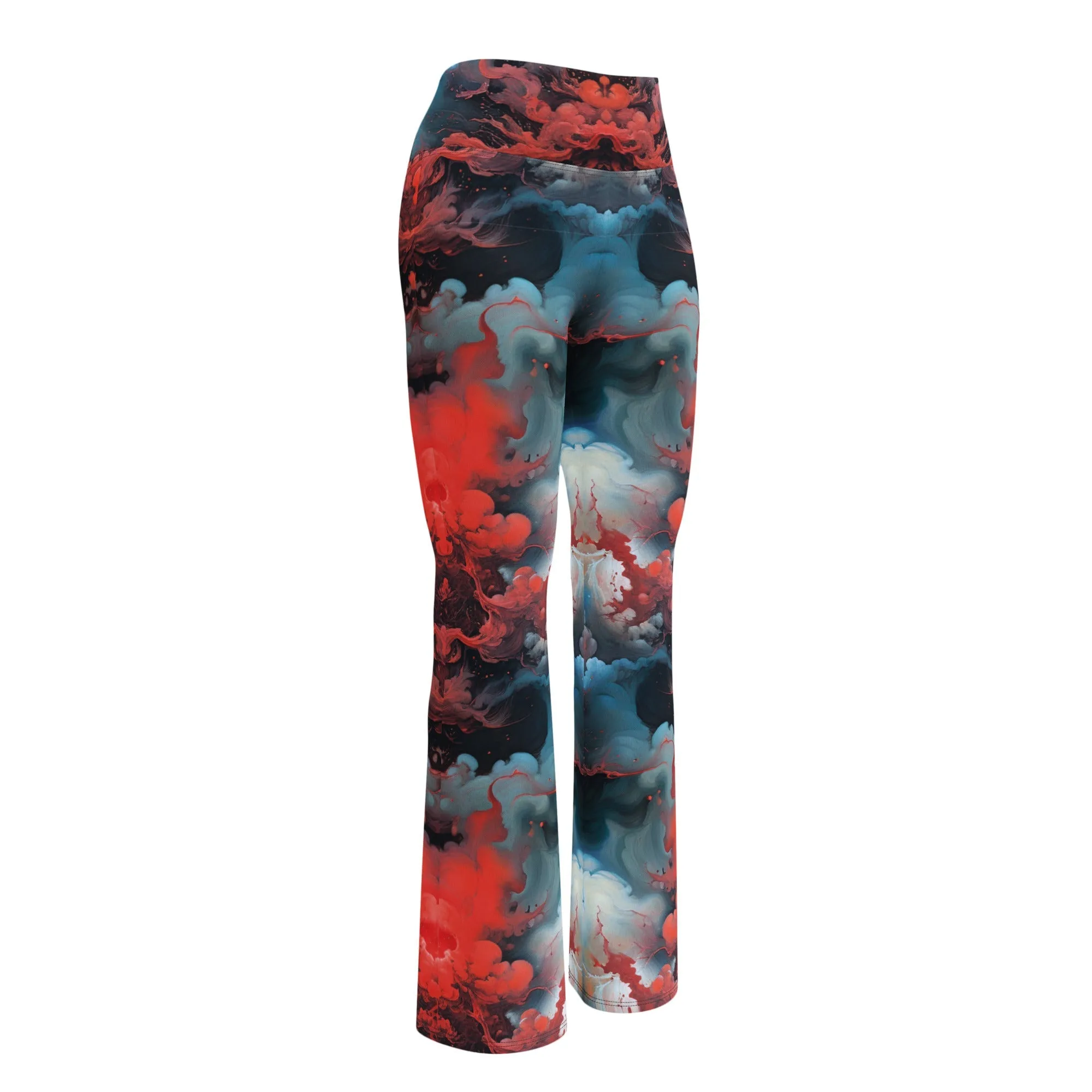 Flare Leggings Ethereal Crimson Flow