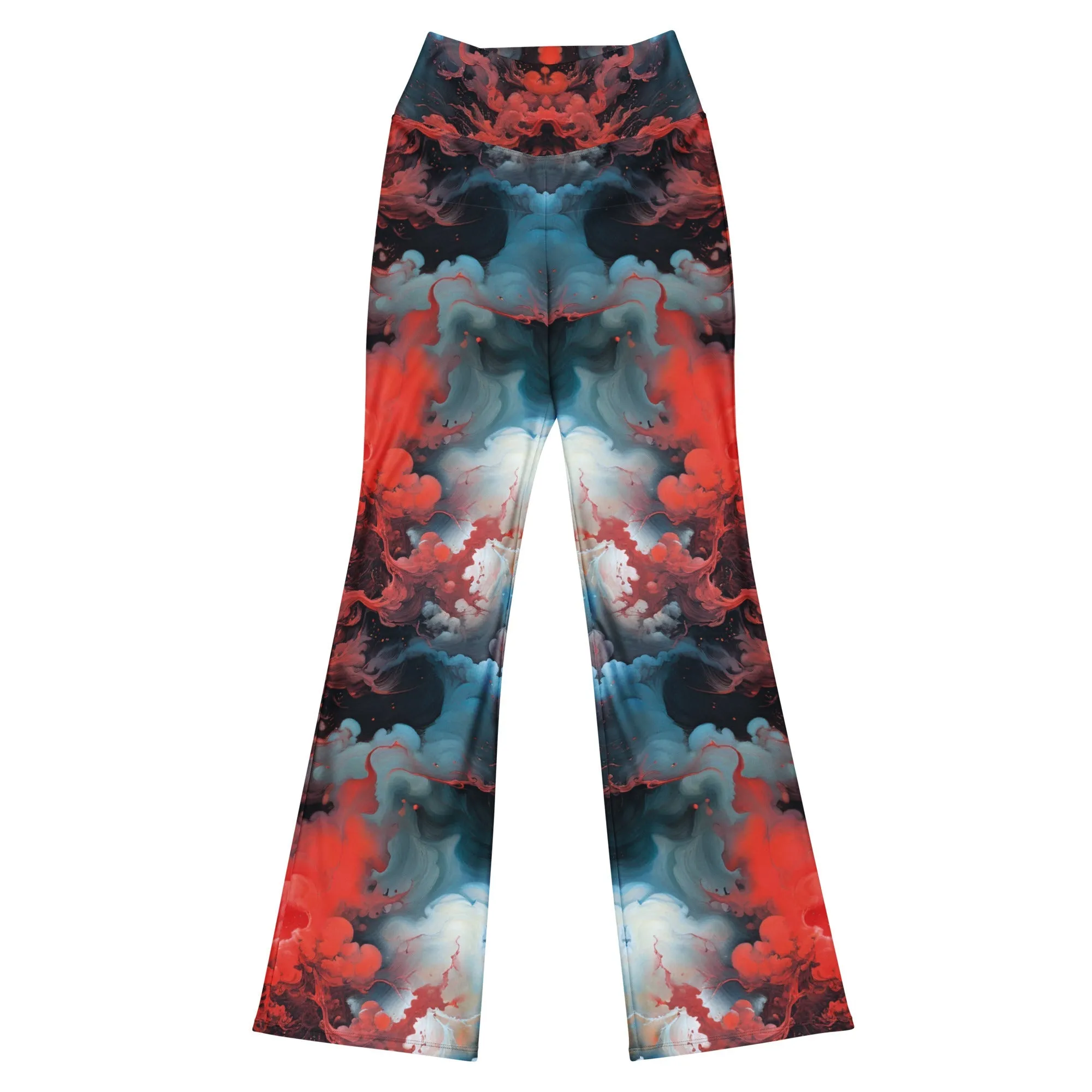 Flare Leggings Ethereal Crimson Flow