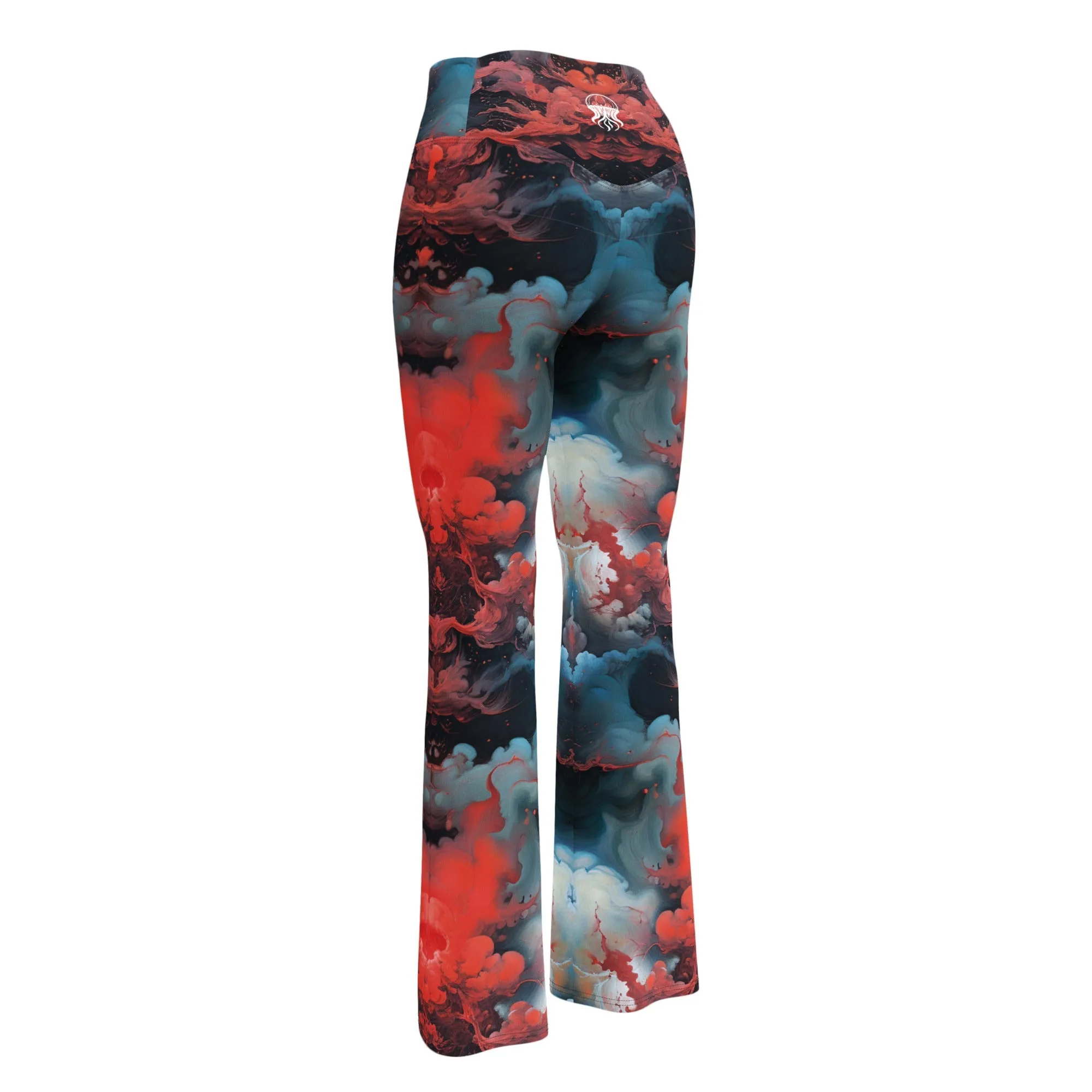 Flare Leggings Ethereal Crimson Flow