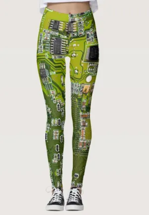 Flowerstone Graphics Green Print Leggings