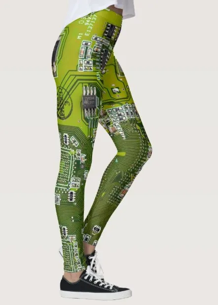 Flowerstone Graphics Green Print Leggings