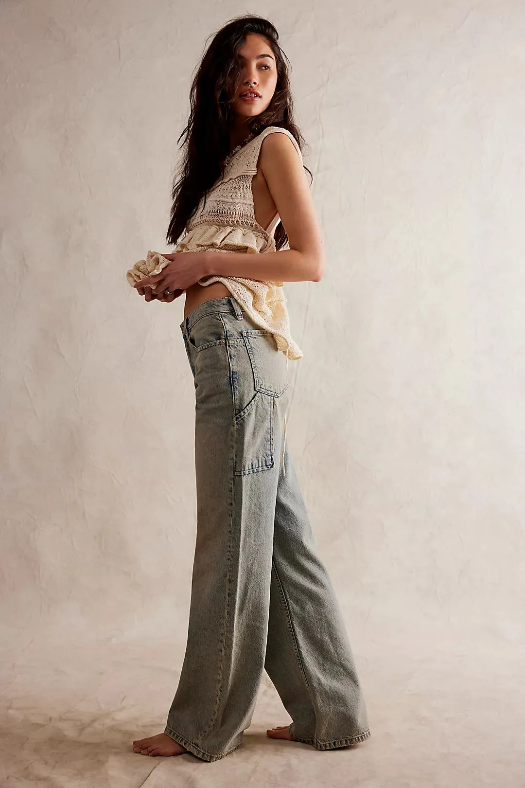Free People Tinsley Baggy High Rise