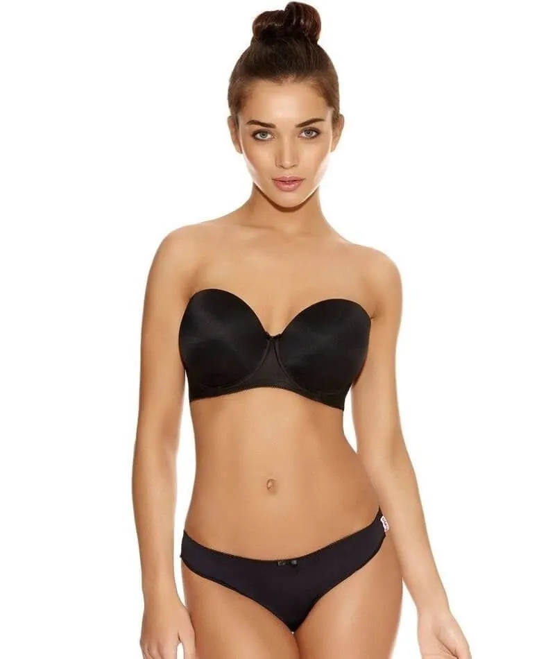 Freya Deco Underwired Moulded Strapless Bra - Black
