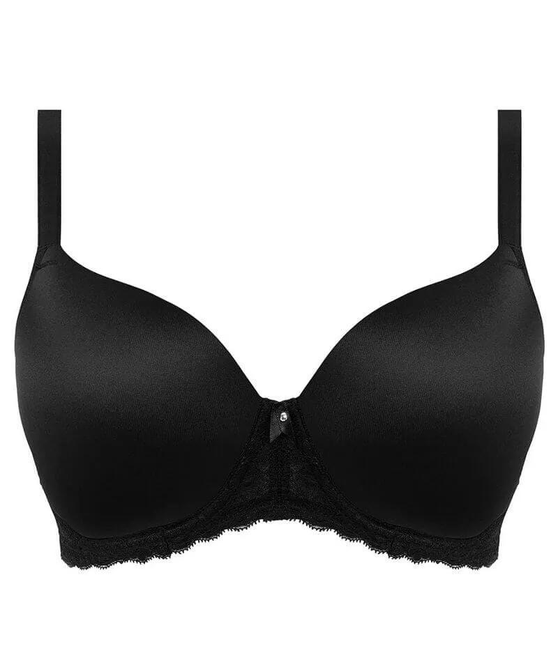 Freya Offbeat Underwire Moulded Demi T-shirt Bra - Black