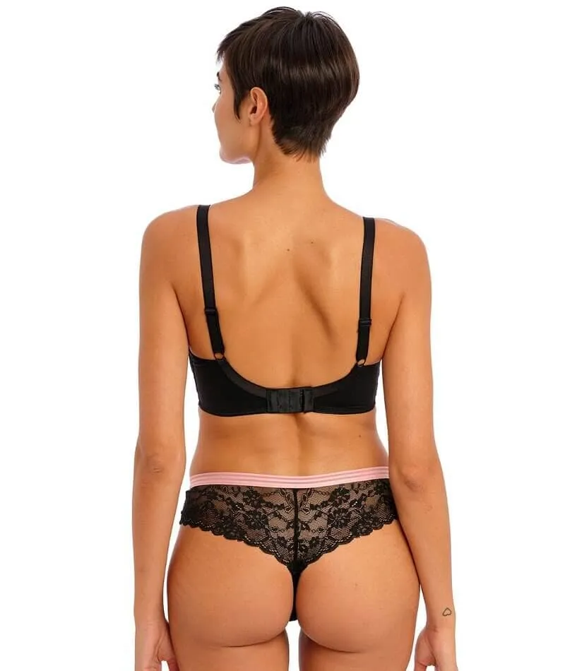Freya Offbeat Underwire Moulded Demi T-shirt Bra - Black