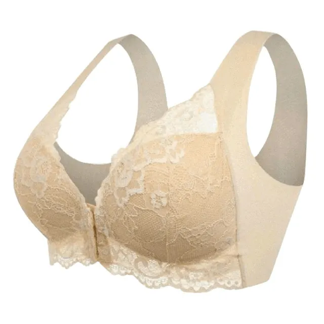 Front Closure Lace Wireless Bra