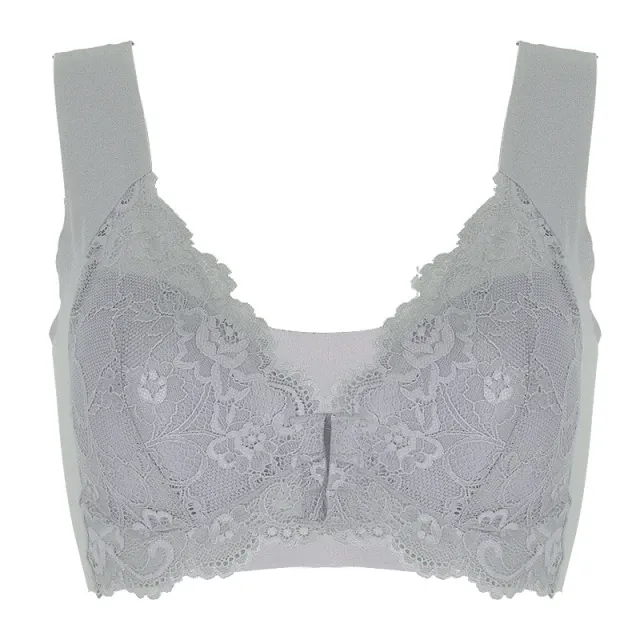 Front Closure Lace Wireless Bra