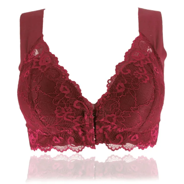 Front Closure Lace Wireless Bra
