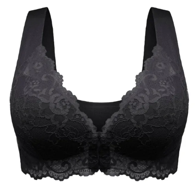 Front Closure Lace Wireless Bra