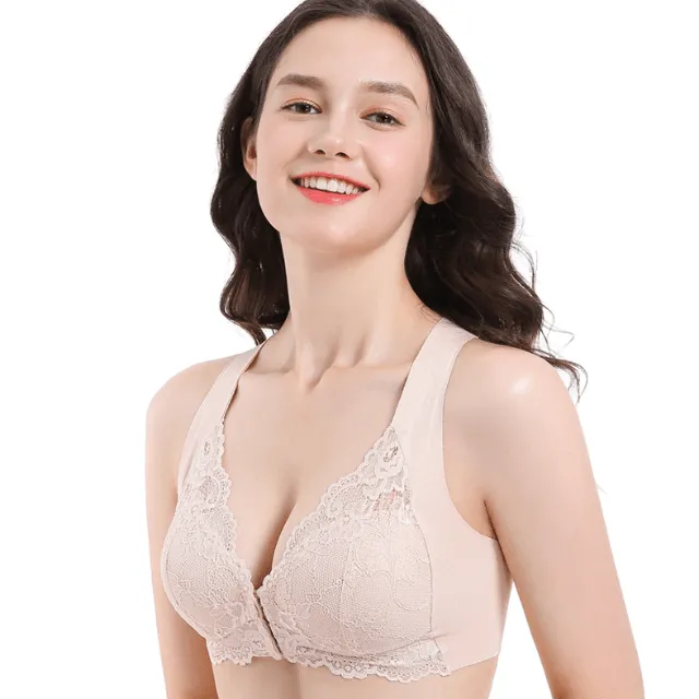 Front Closure Lace Wireless Bra