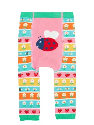 Frugi Organic Cotton Knitted Ladybird Leggings