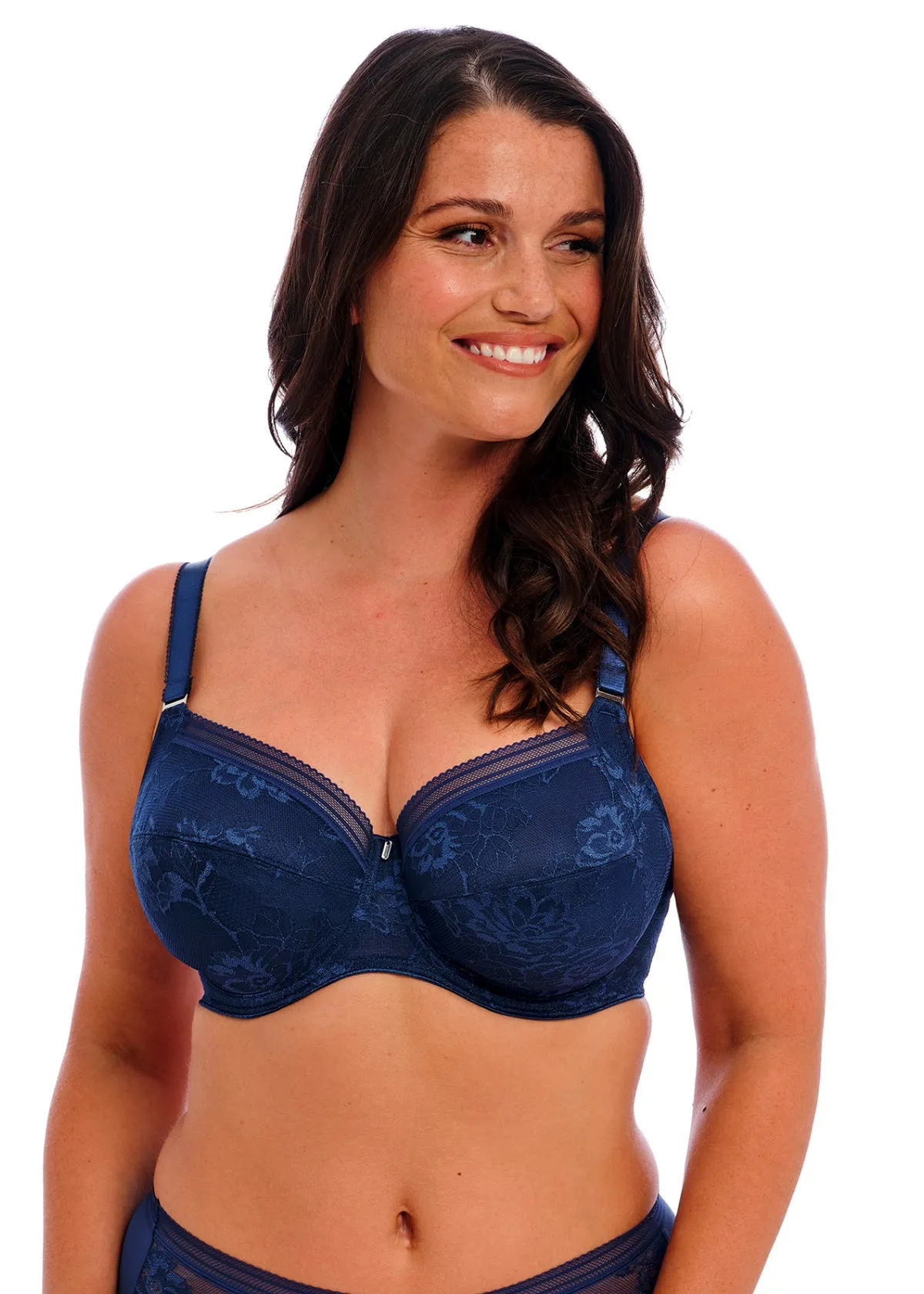 Fusion Lace Full Cup Side Support Bra In French Navy - Fantasie