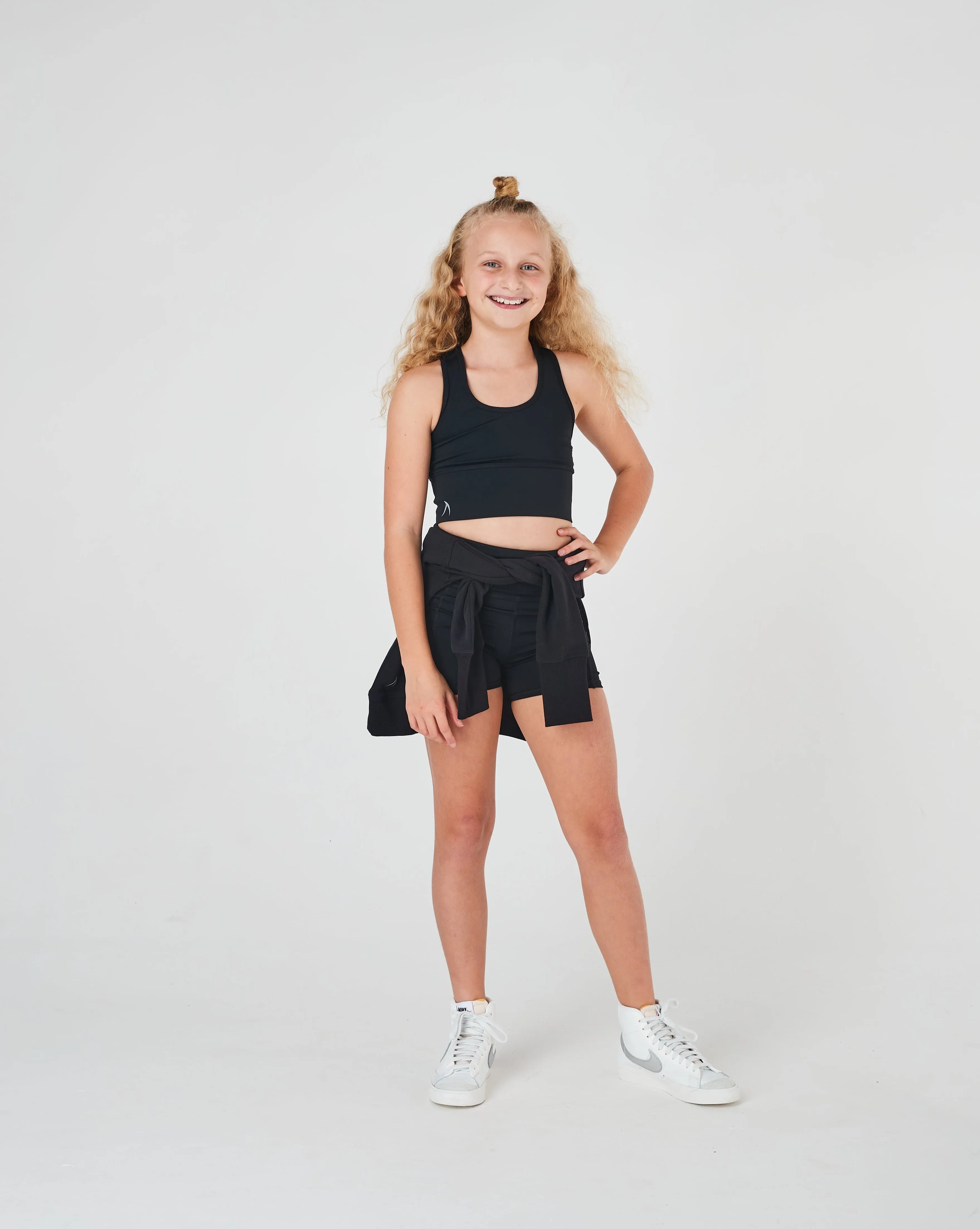Girls Black Bike Shorts