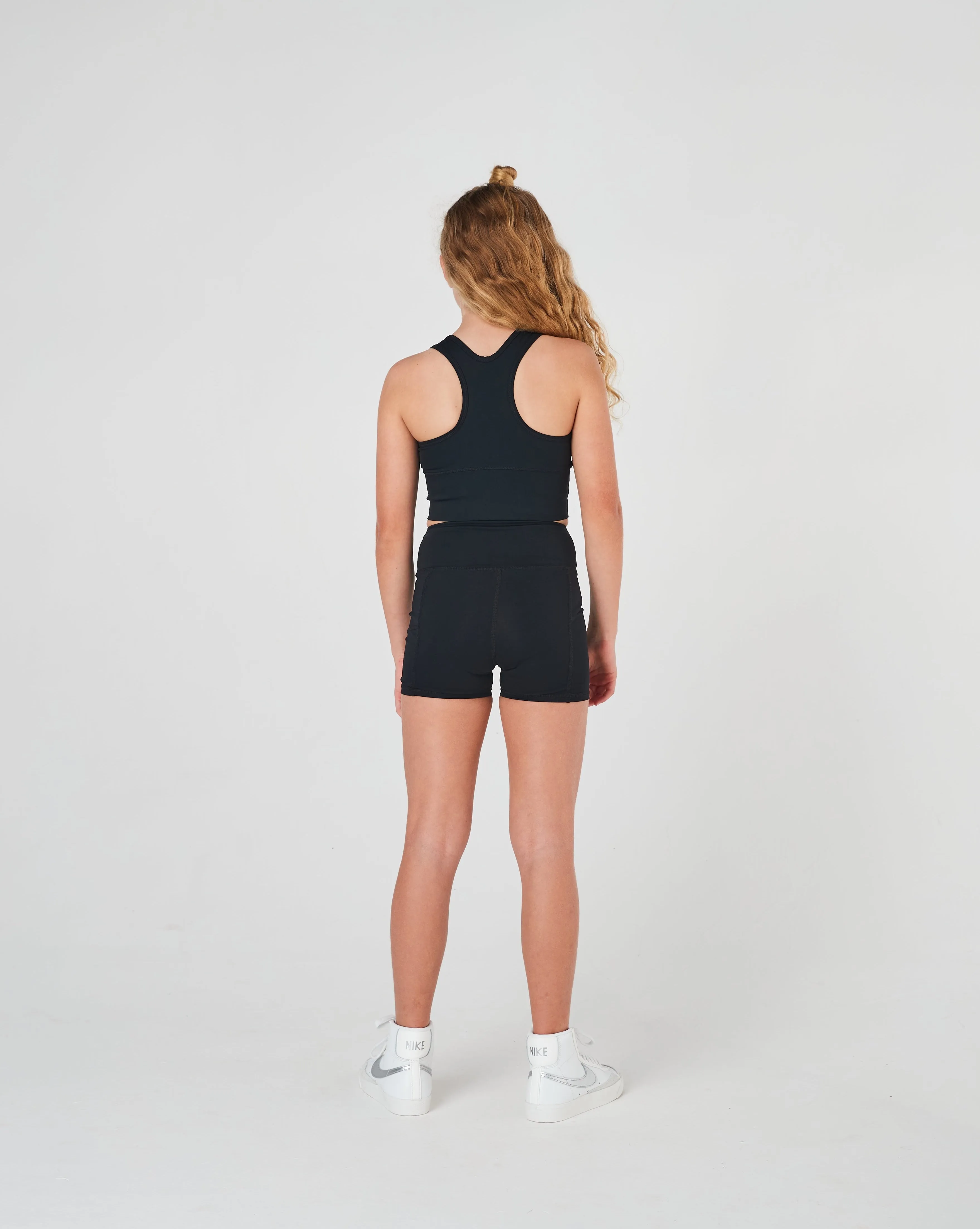 Girls Black Bike Shorts