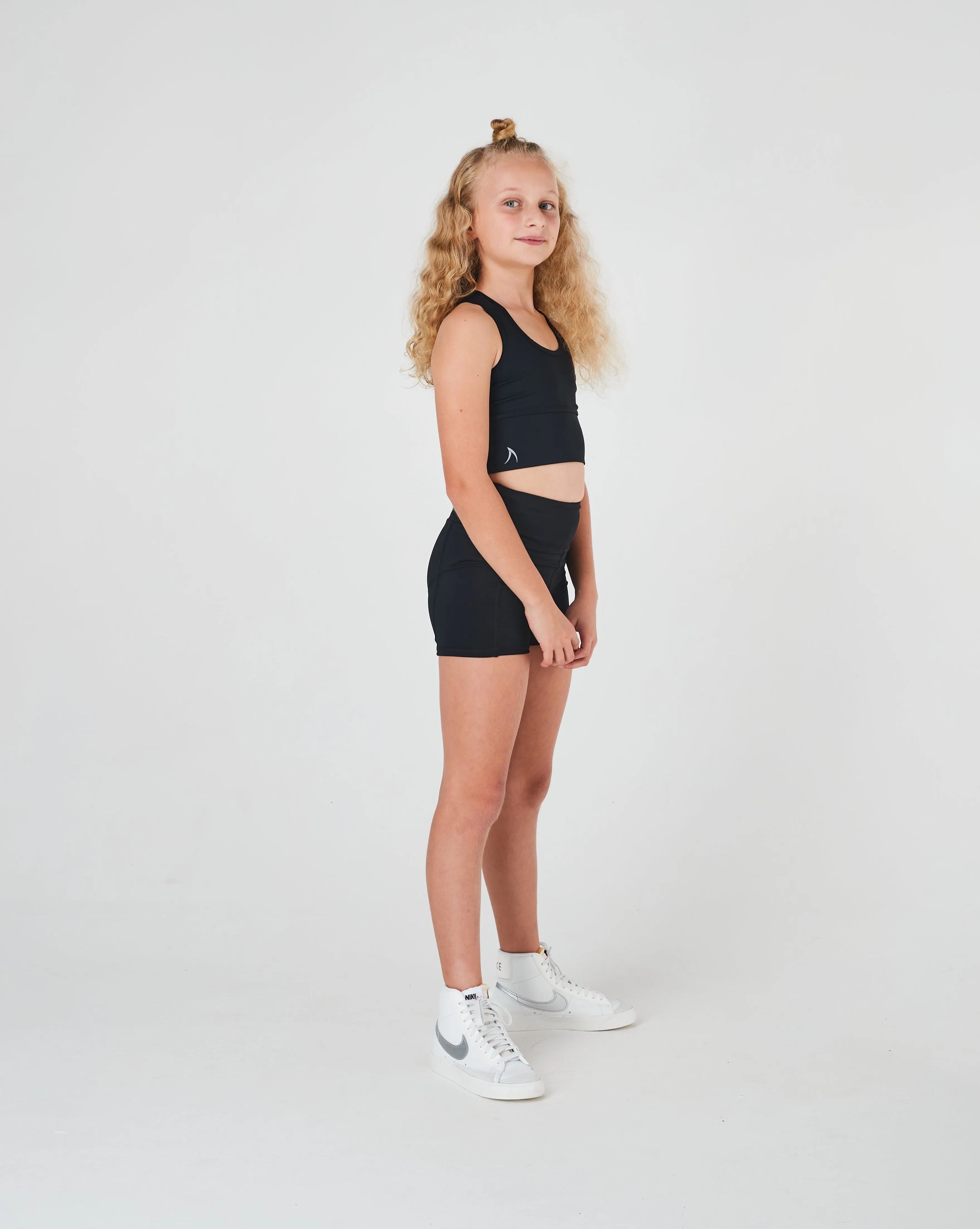 Girls Black Bike Shorts
