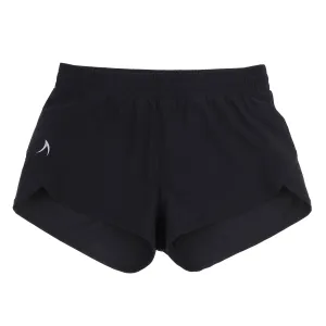 Girls Black Recycled Fibre Running Shorts with Internal Brief