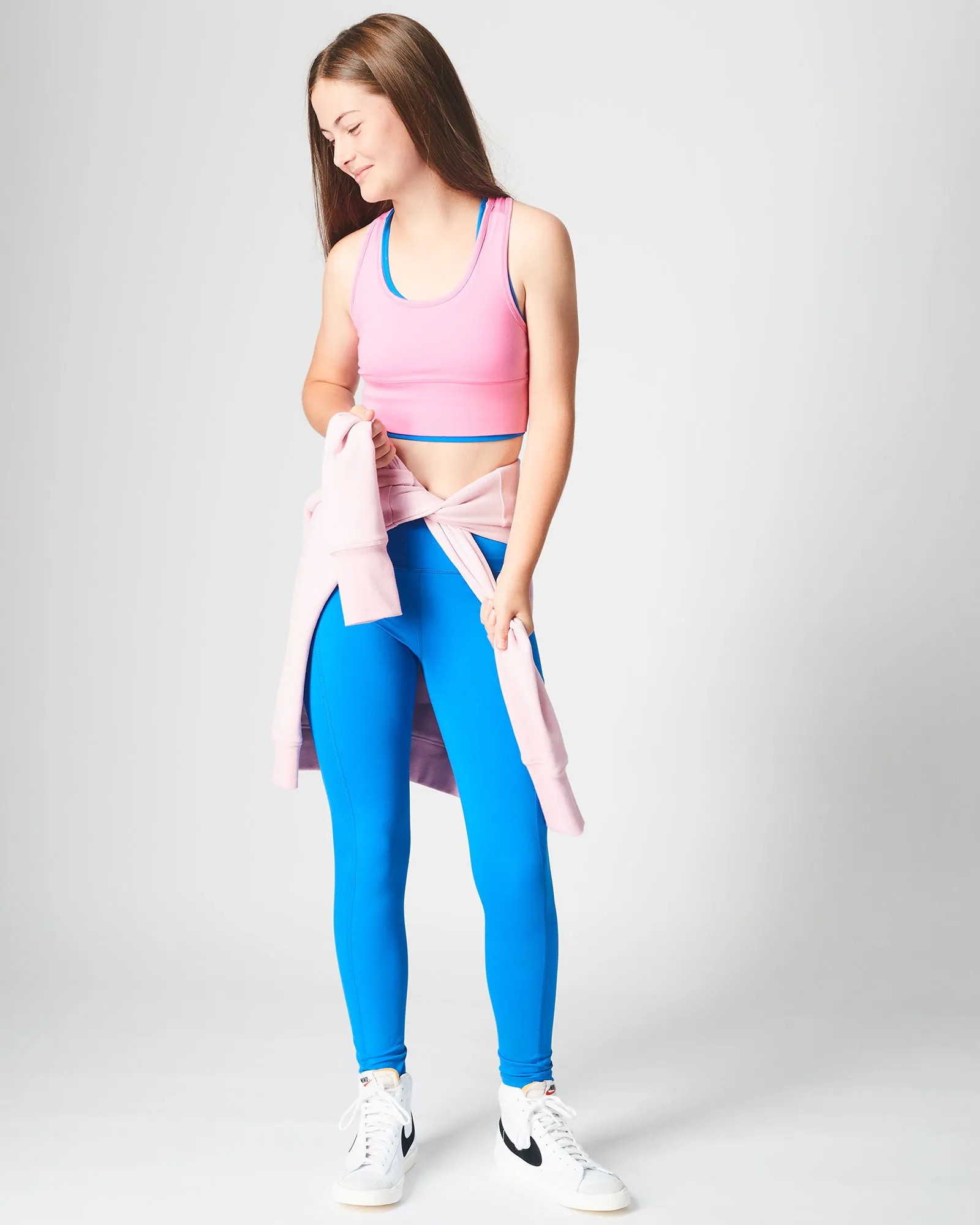 Girls Cobalt Blue Long Leggings