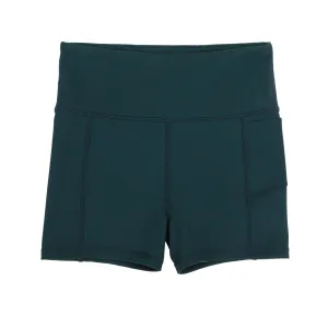 Girls Forest Green Bike Shorts