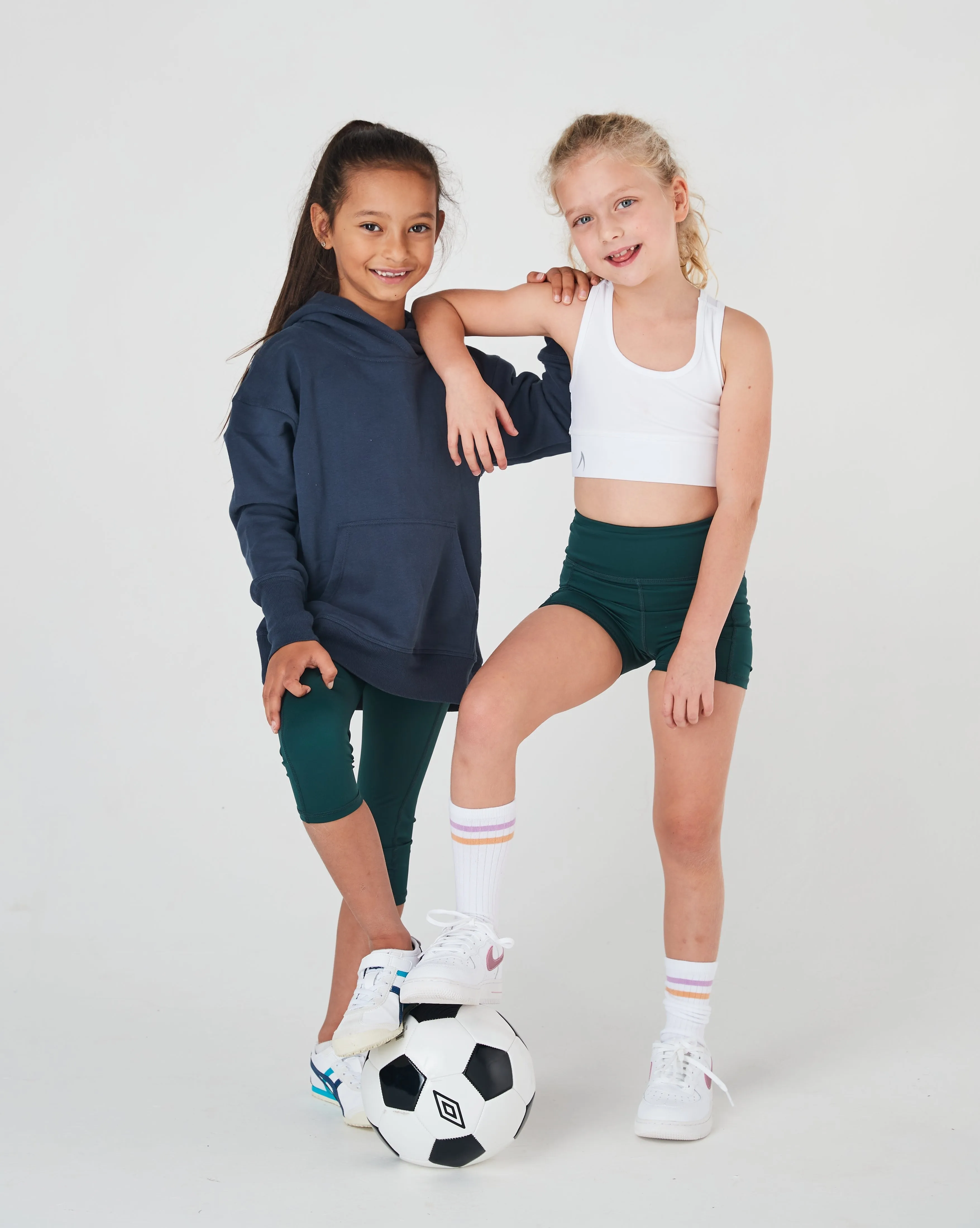 Girls Forest Green Bike Shorts