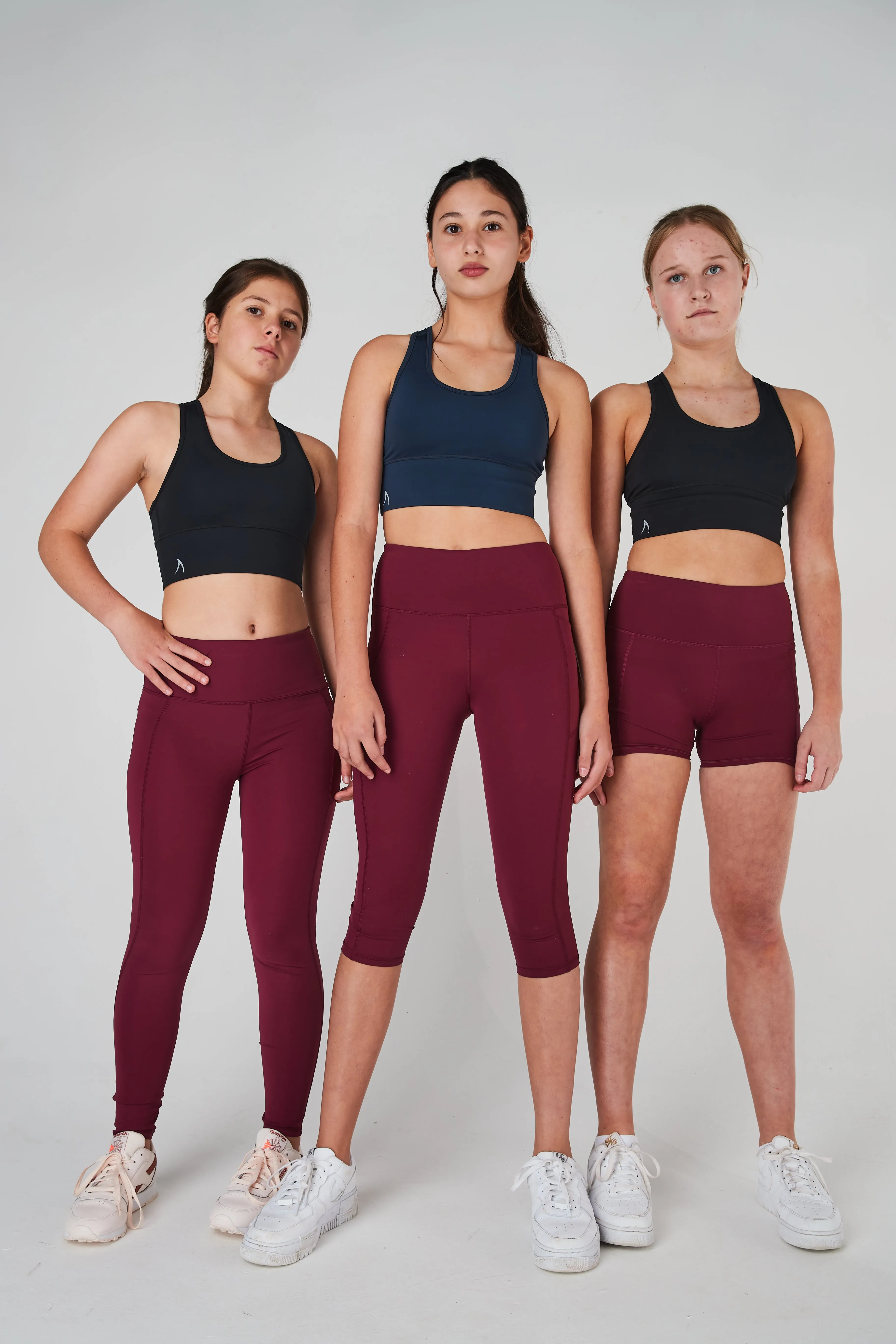 Girls Maroon Sports Shorts
