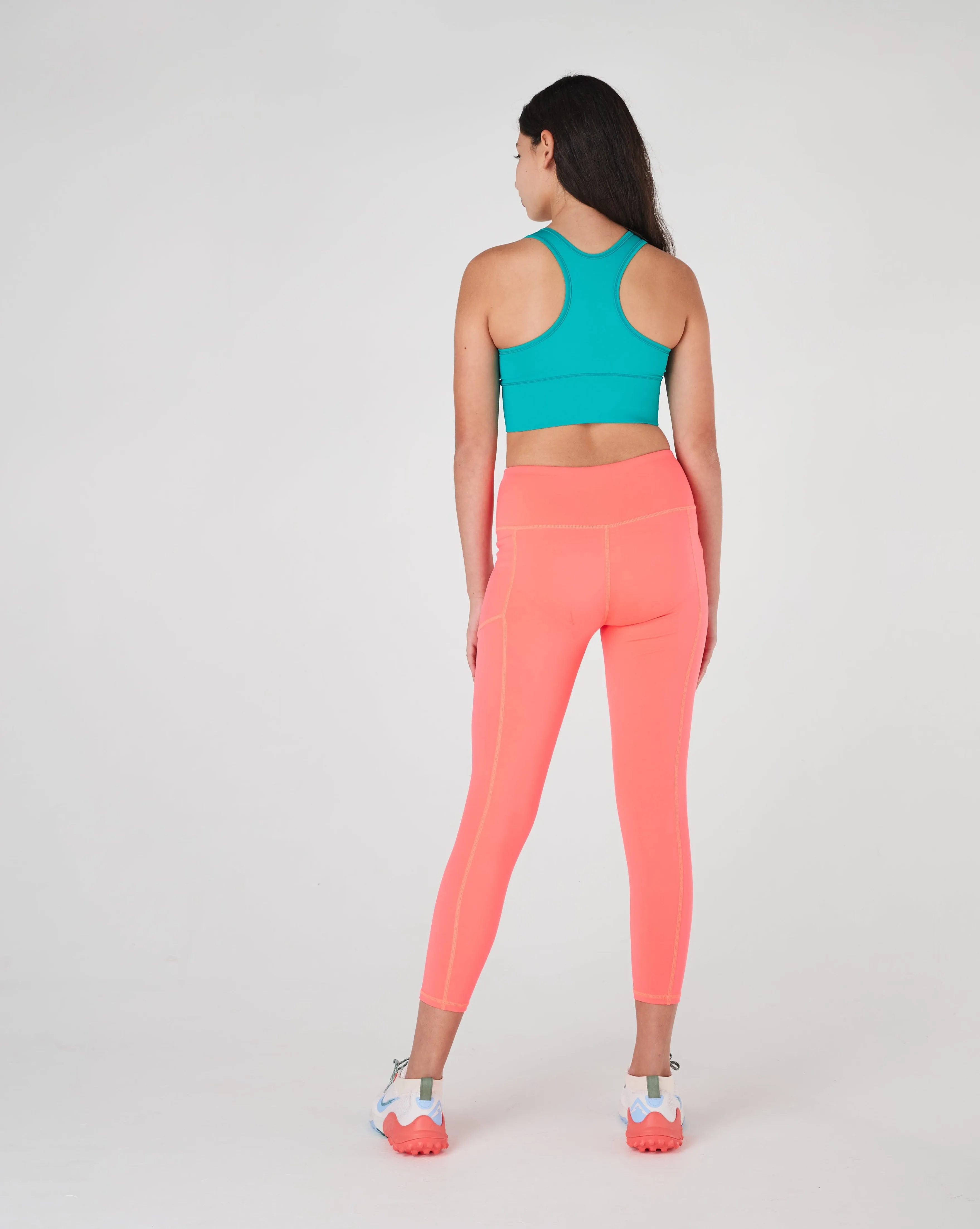 Girls Neon Orange Long Leggings