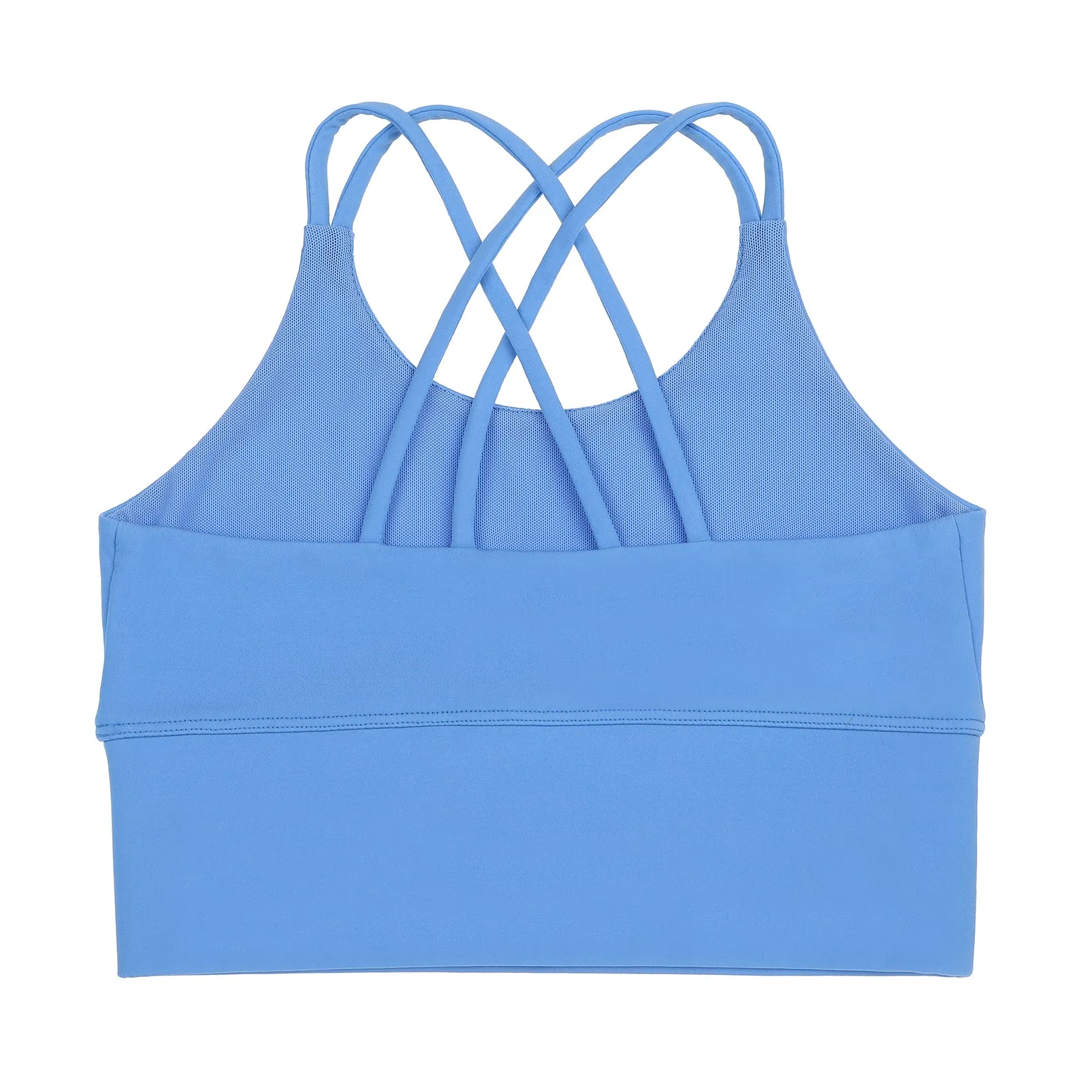 Girls Periwinkle Blue Pretty Cross Back Crop Top