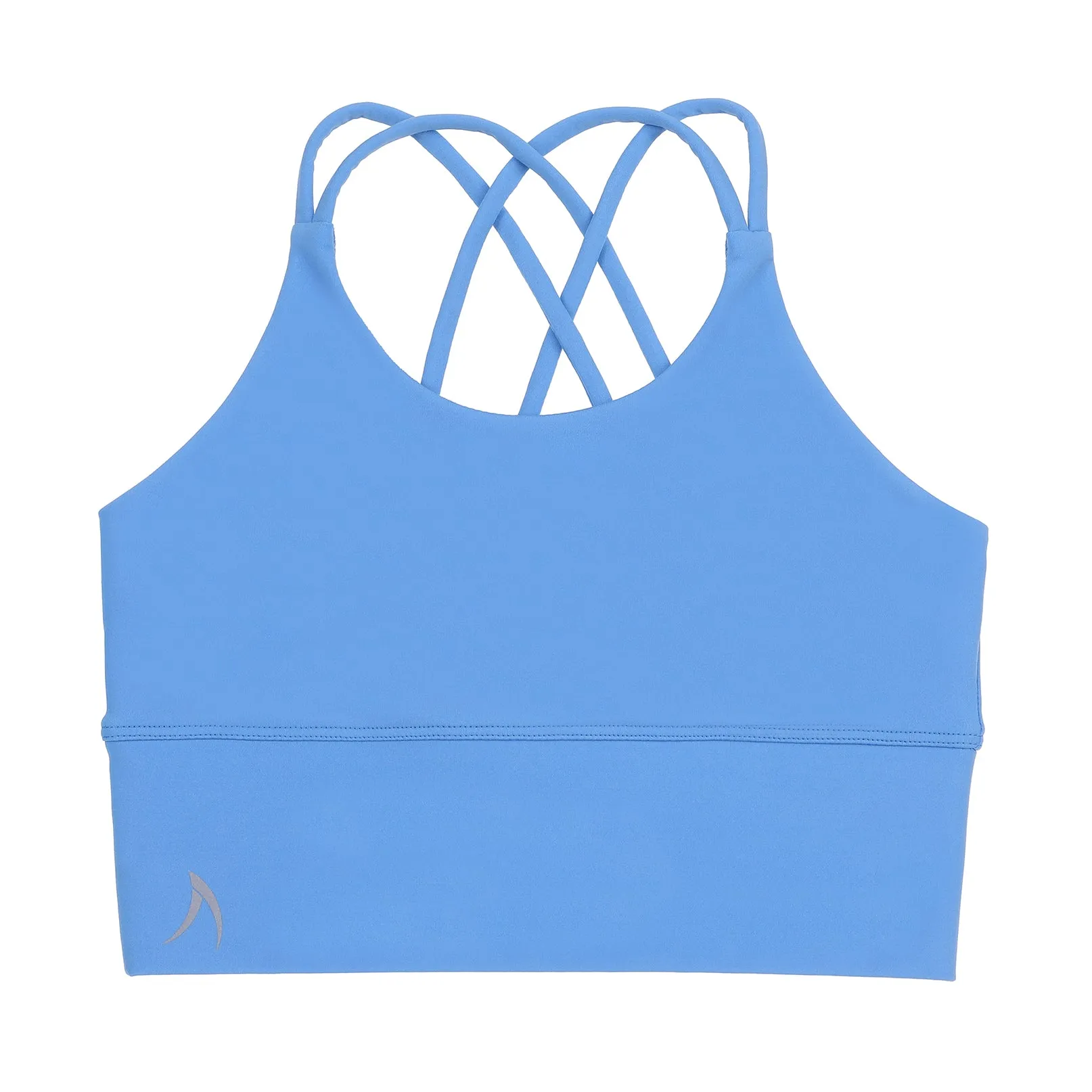 Girls Periwinkle Blue Pretty Cross Back Crop Top
