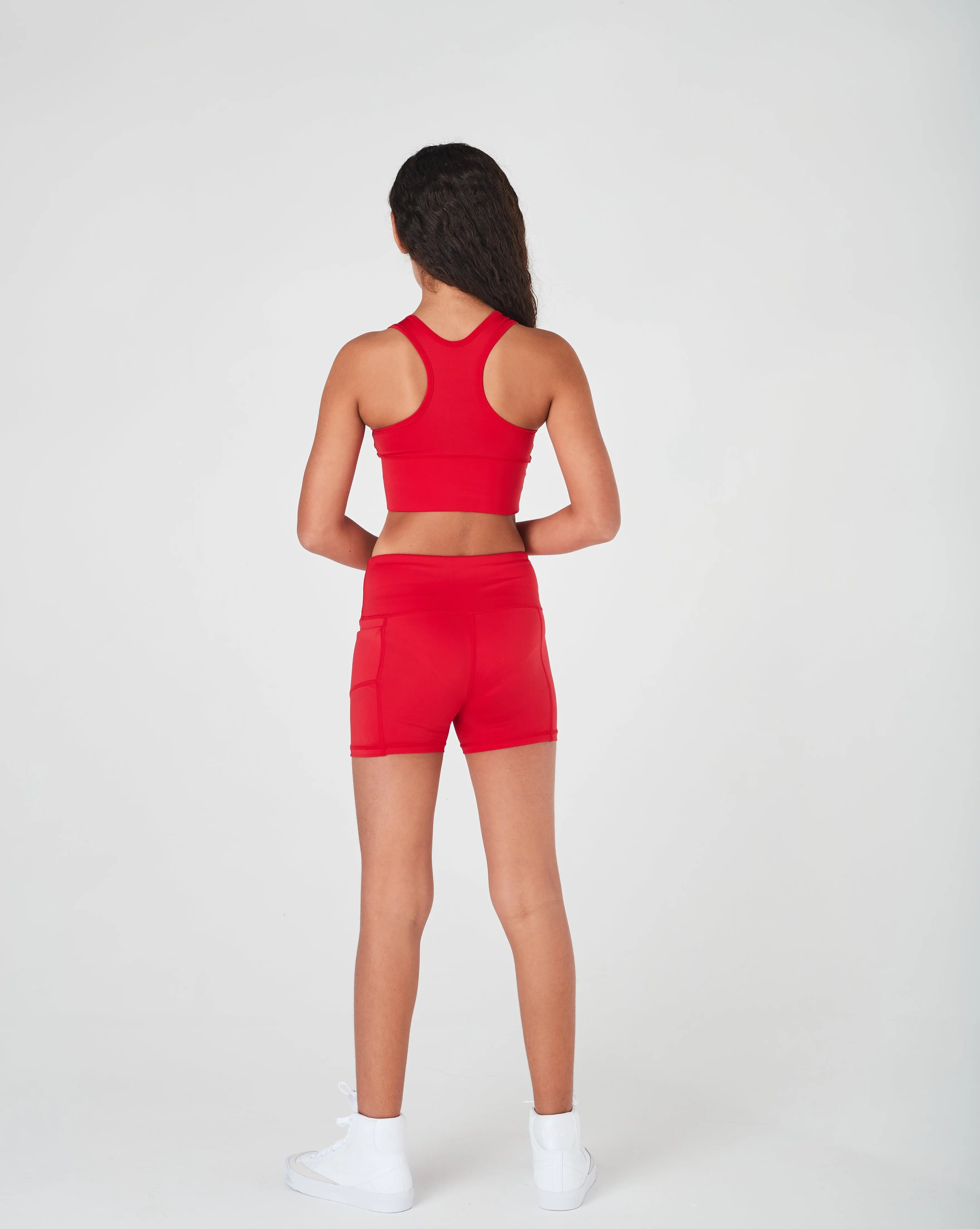 Girls Red Bike Shorts