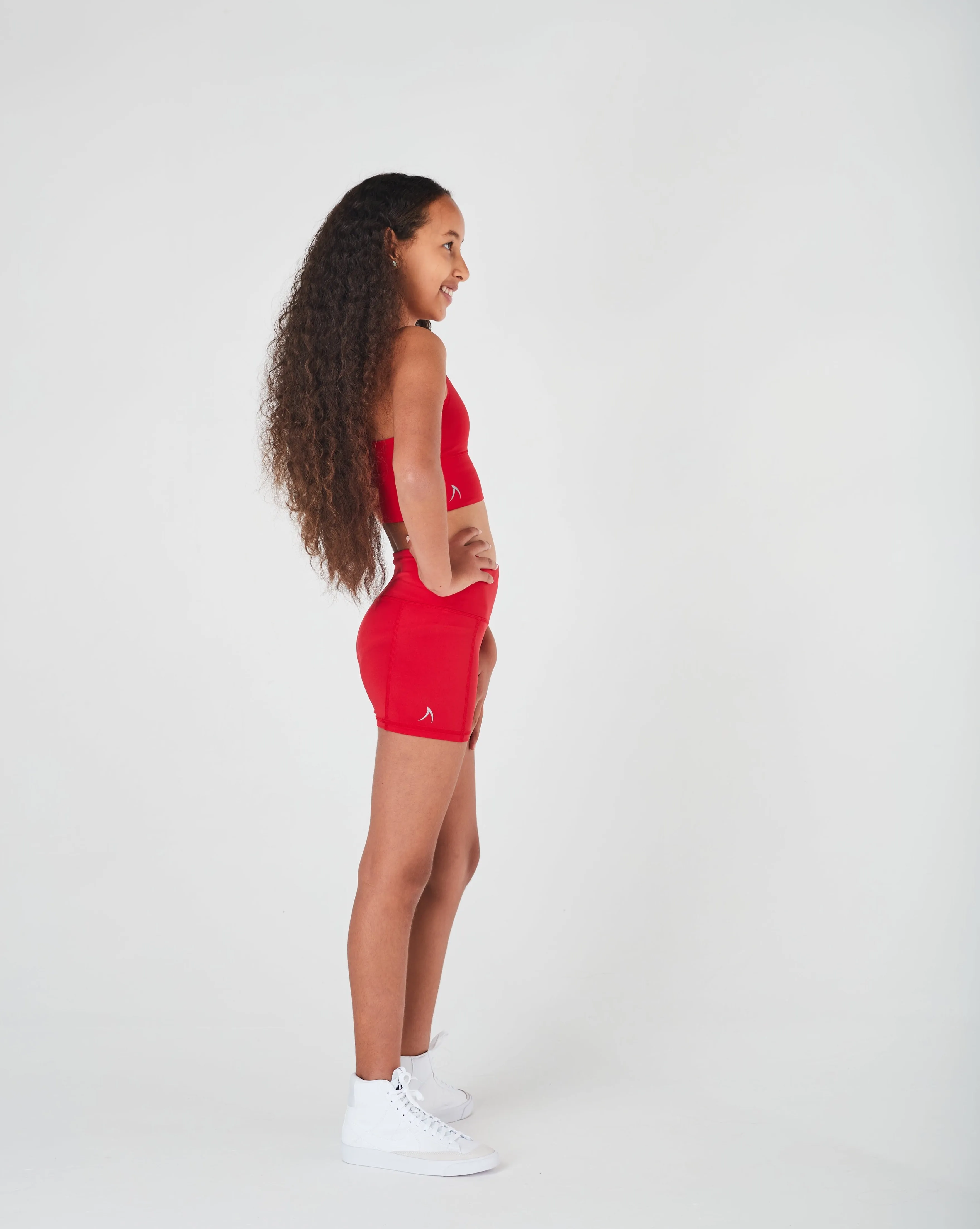 Girls Red Bike Shorts