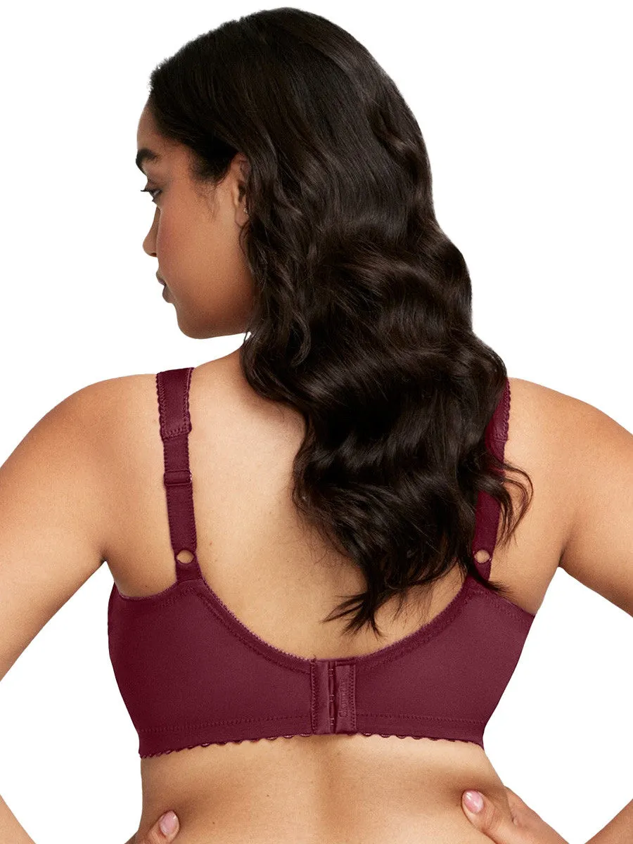 Glamorise Bra 1000 - Feel The Magic Wire-Free Support - Burgundy