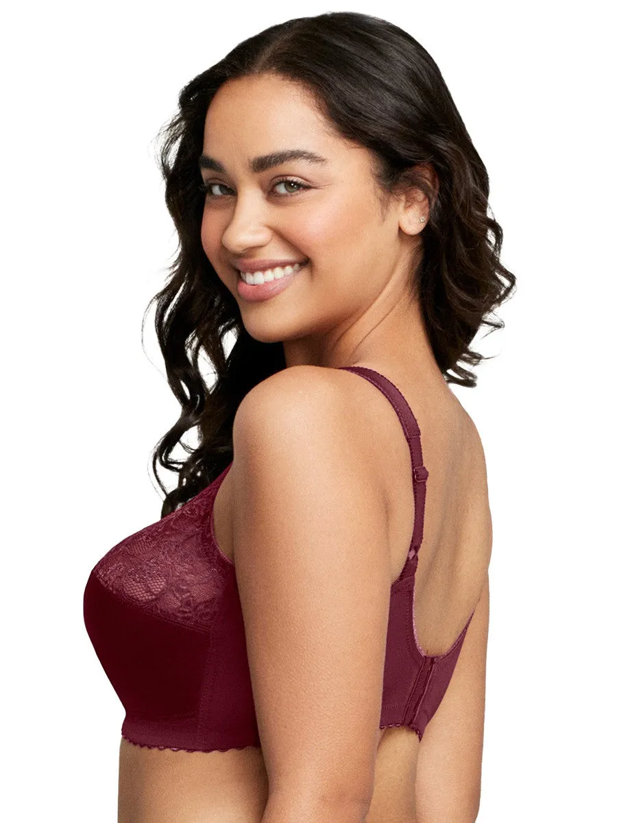 Glamorise Bra 1000 - Feel The Magic Wire-Free Support - Burgundy