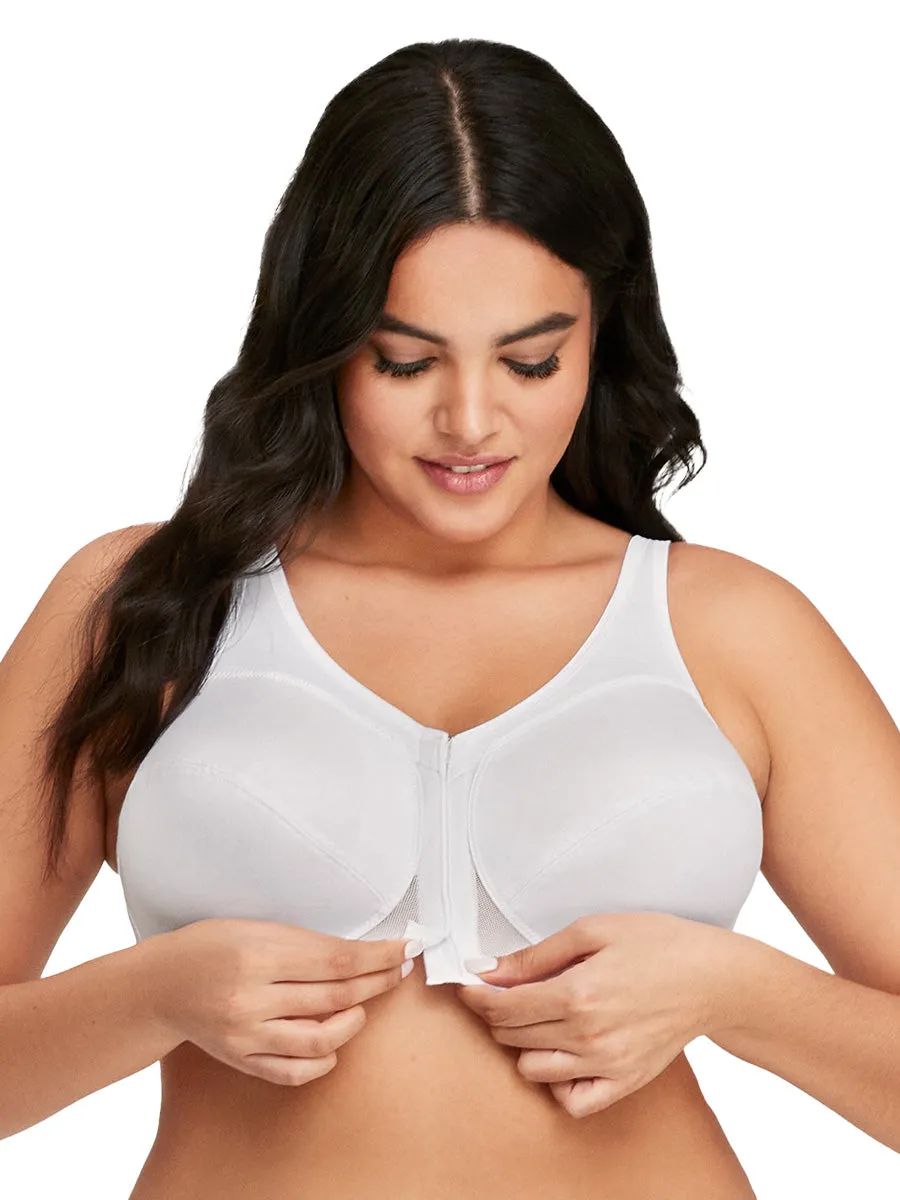Glamorise Bra 1265 - 360 Support Front Close Posture - White