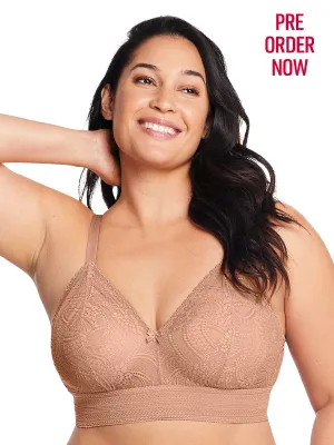 Glamorise Bra 7012 - Gramercy Luxe Lace Bralette - Cappuccino