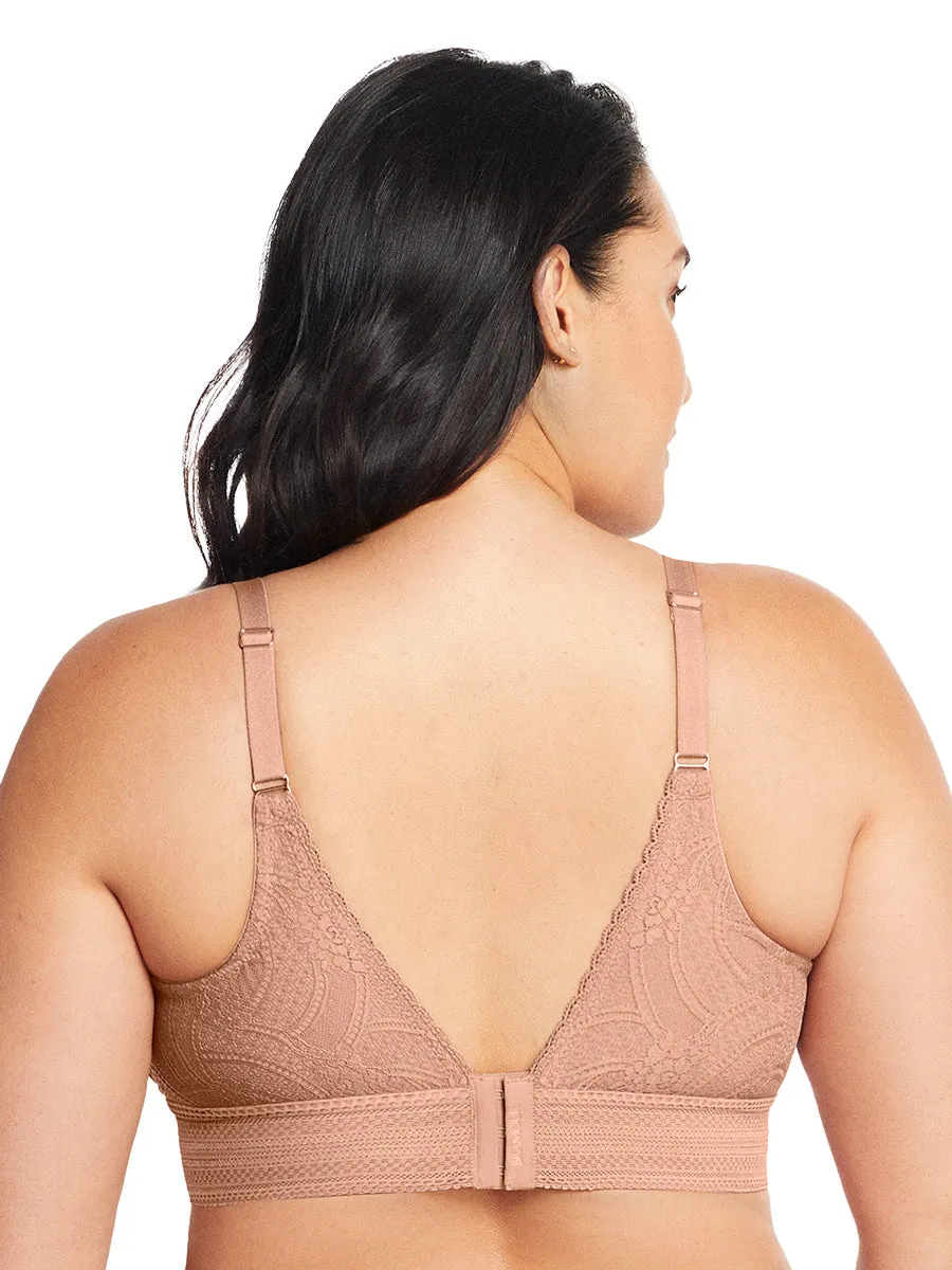 Glamorise Bra 7012 - Gramercy Luxe Lace Bralette - Cappuccino