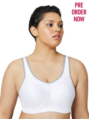 Glamorise Bra 9066 - High Impact Seamless Sports Bra - White