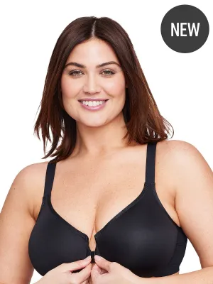 Glamorise Bra 9265 - WonderWire Front-Closure Posture Back Bra - Black