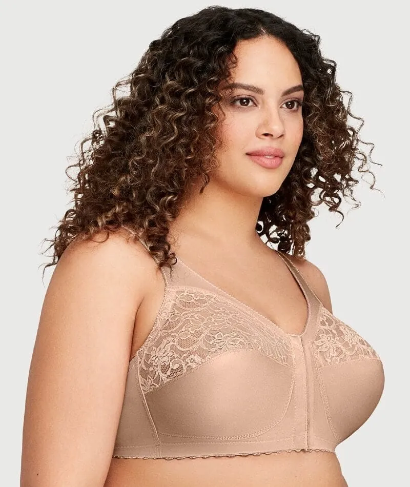 Glamorise Magiclift Front-Closure Support Wire-Free Bra - Blush