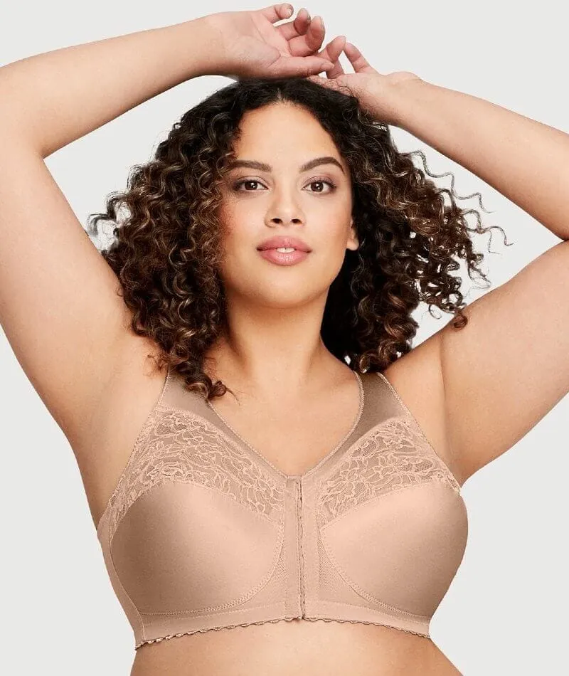 Glamorise Magiclift Front-Closure Support Wire-Free Bra - Blush