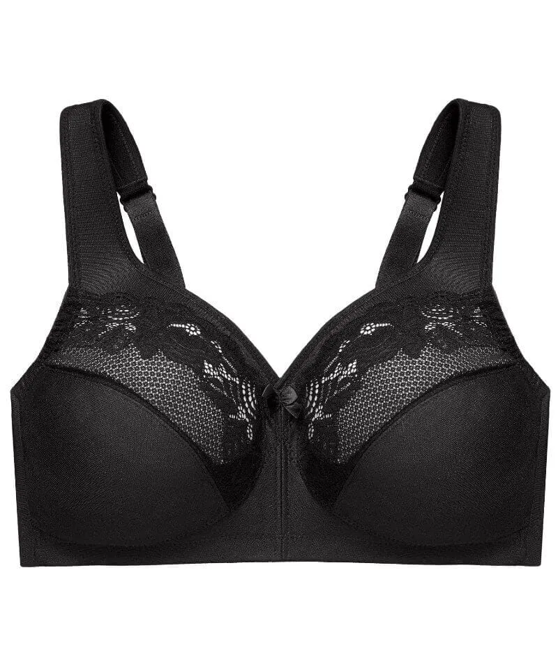 Glamorise Magiclift Minimizer Wire-Free Bra - Black