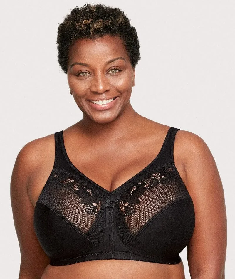 Glamorise Magiclift Minimizer Wire-Free Bra - Black
