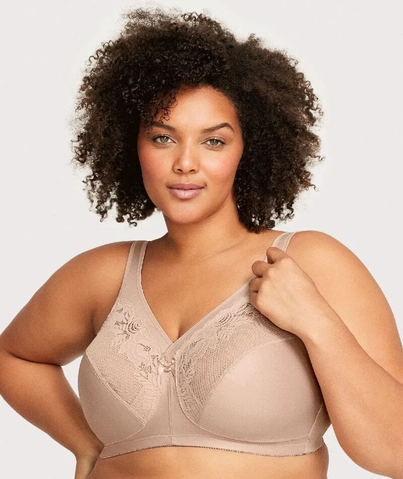 Glamorise Magiclift Minimizer Wire-Free Bra - Cafe