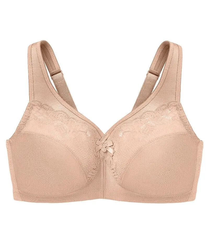 Glamorise Magiclift Minimizer Wire-Free Bra - Cafe