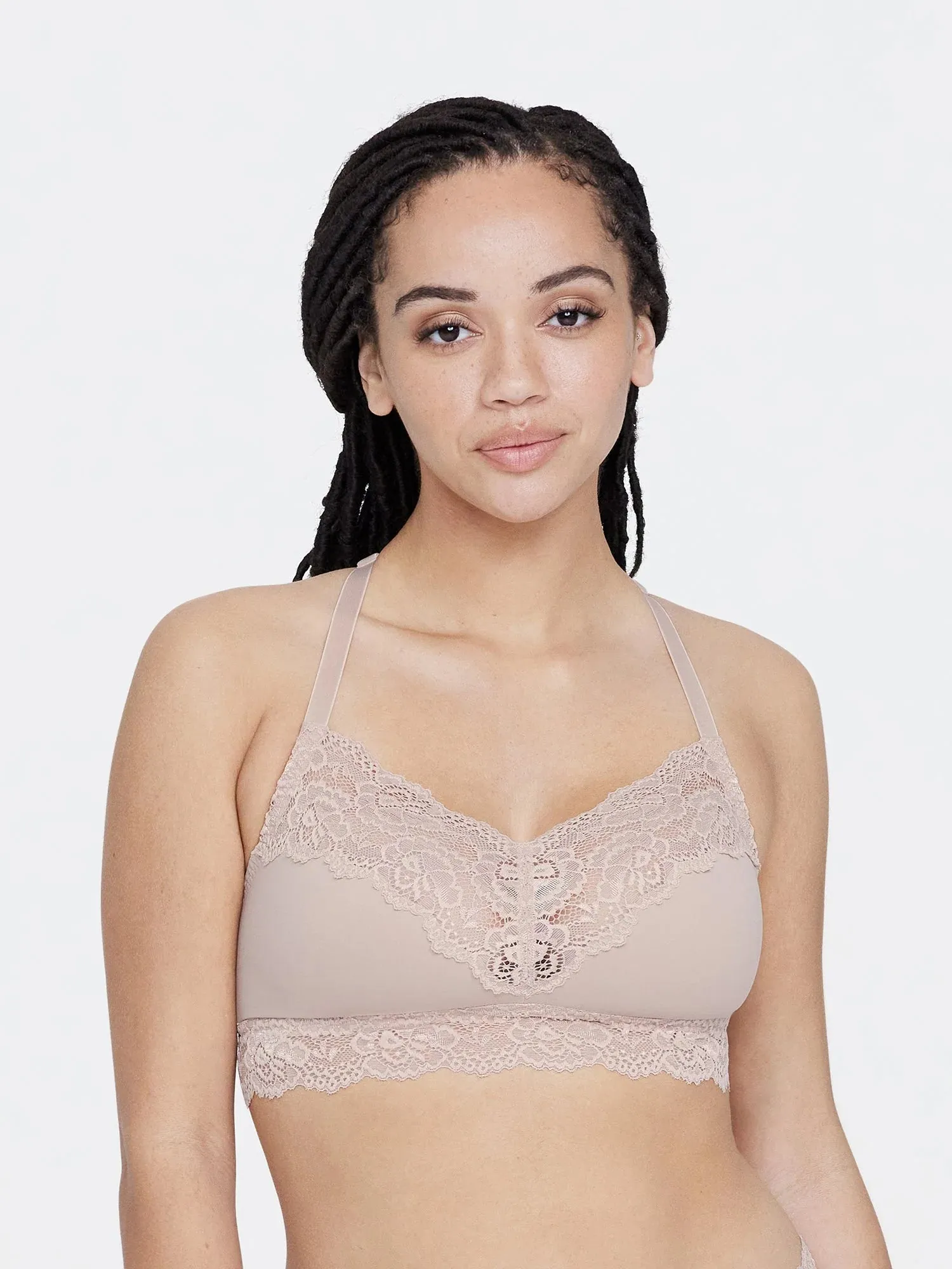 Goddess T-Back Busty Bralette In Cashmere - Skarlett Blue