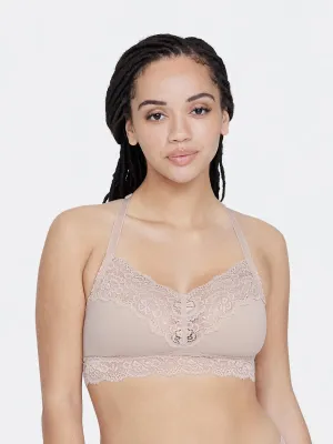 Goddess T-Back Busty Bralette In Cashmere - Skarlett Blue