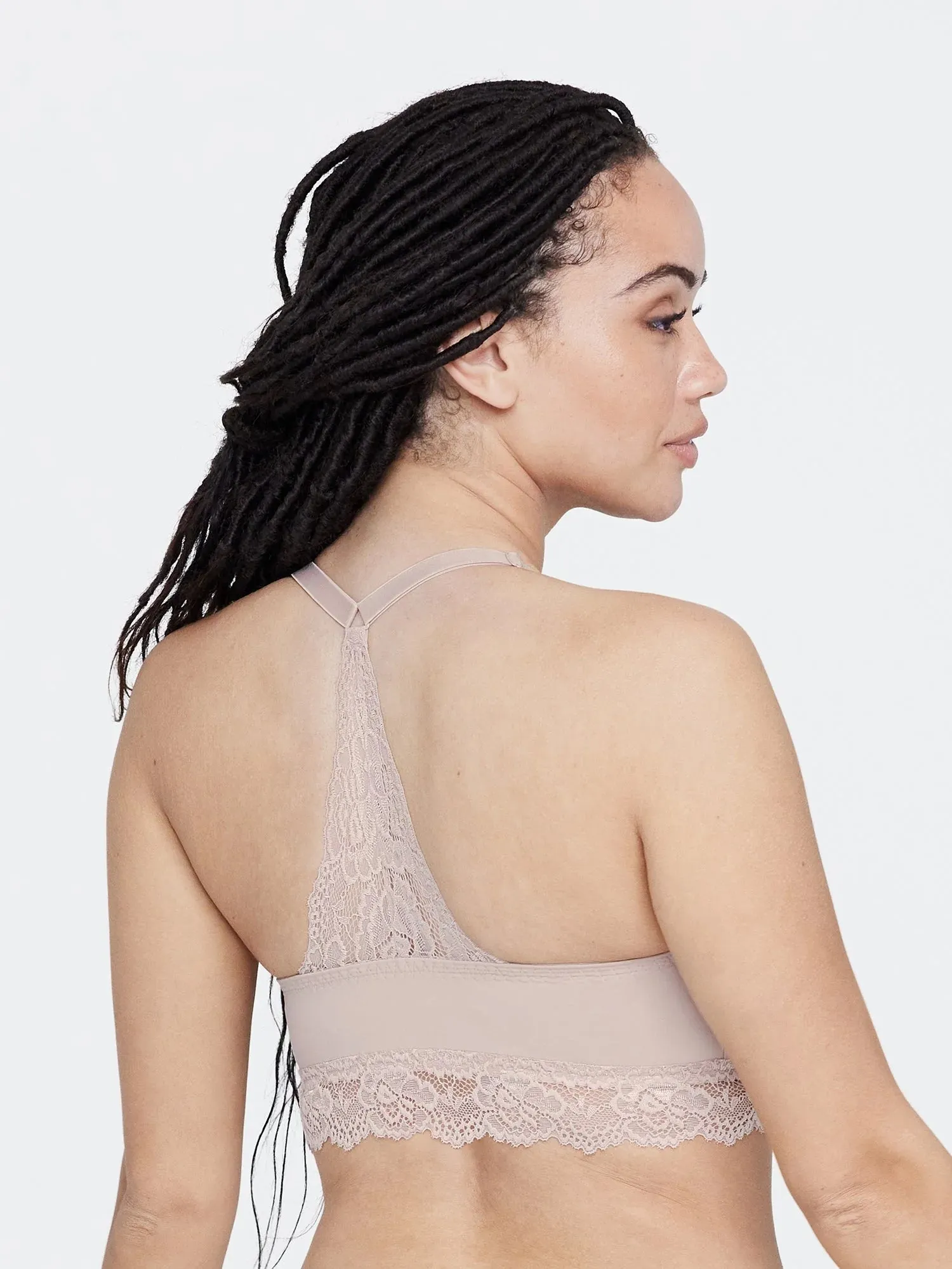 Goddess T-Back Busty Bralette In Cashmere - Skarlett Blue