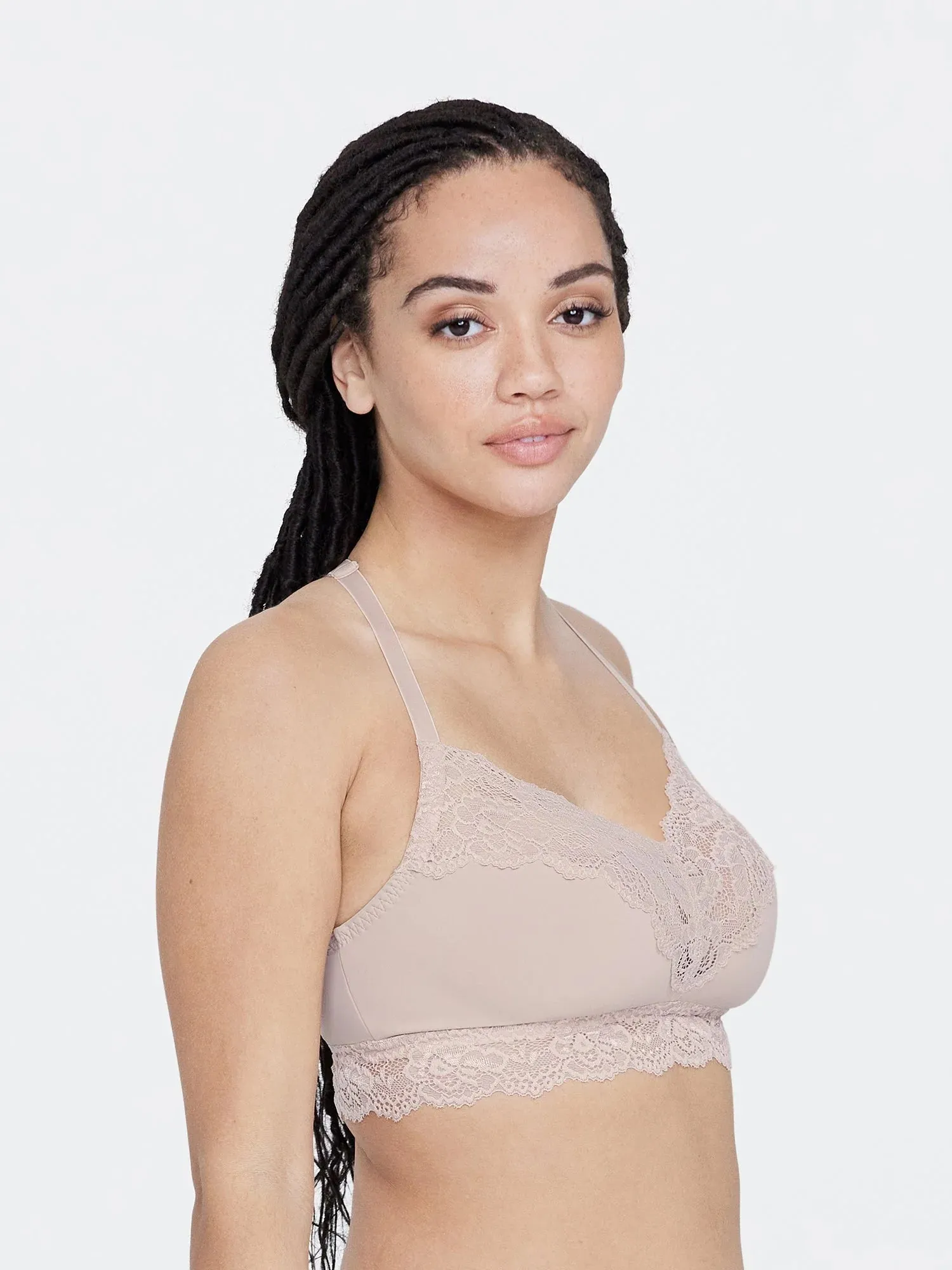 Goddess T-Back Busty Bralette In Cashmere - Skarlett Blue