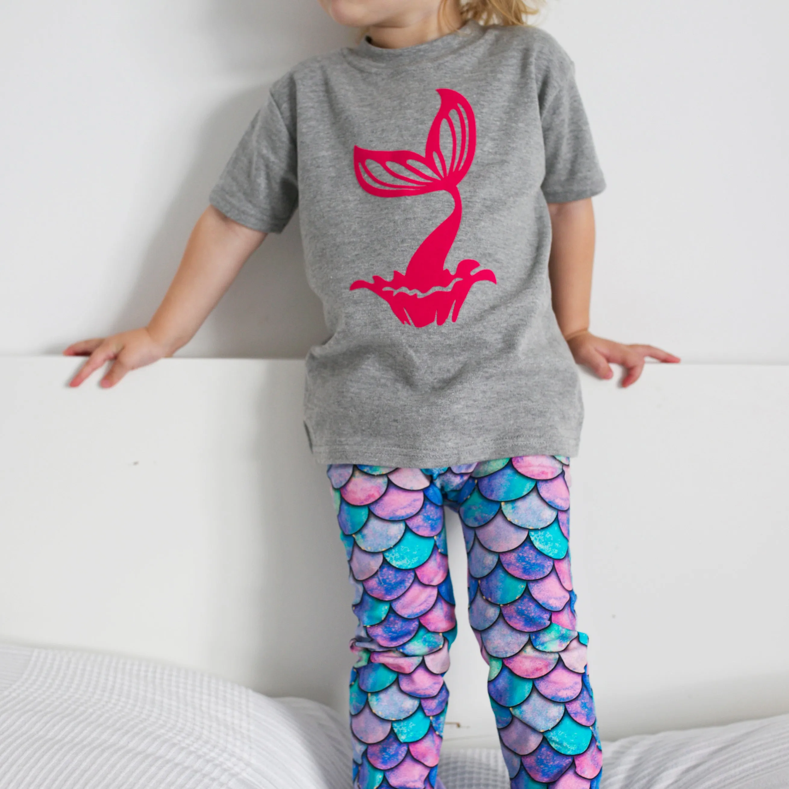 Grey Mermaid Flock T shirt