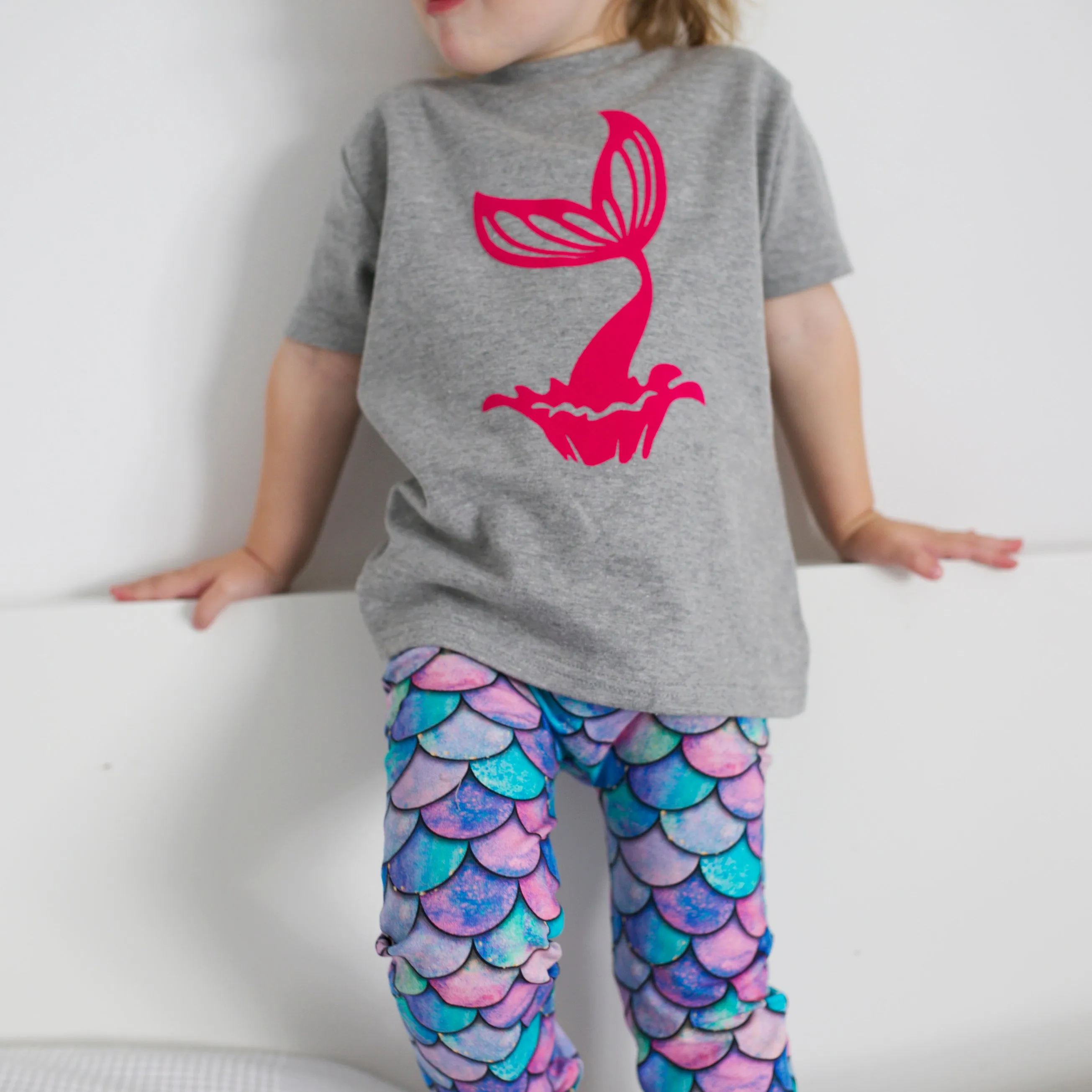 Grey Mermaid Flock T shirt