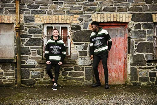 Guinness Hooded Ice Hockey Jerseys for Men | Soft-Cotton Irish Hockey Jersey | Perfect Hockey Hoodie for Everyday wear Green